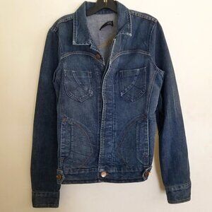 Carbon 6 Button Front Vintage Style Jean Jacket M